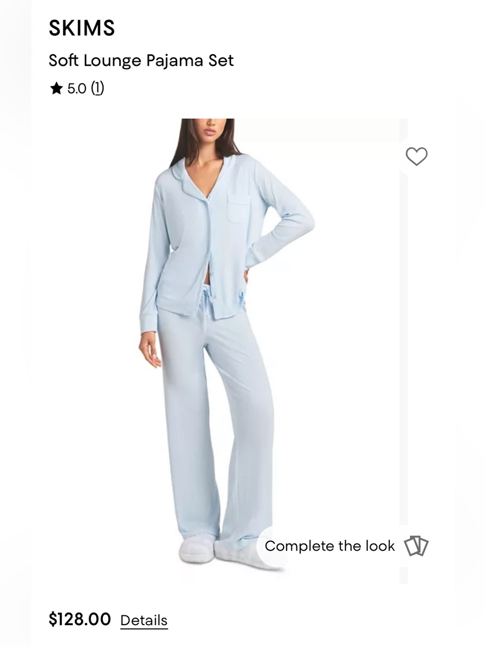 Skims Soft Lounge Women's Pajama Set - Baby Blue